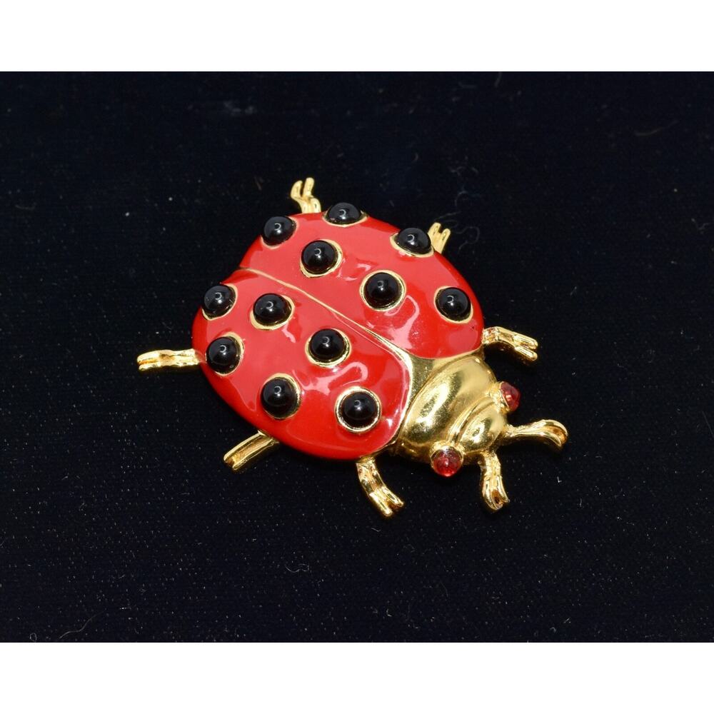 Vintage Trifari Insect Ladybug Beetle Bug Brooch … - image 1